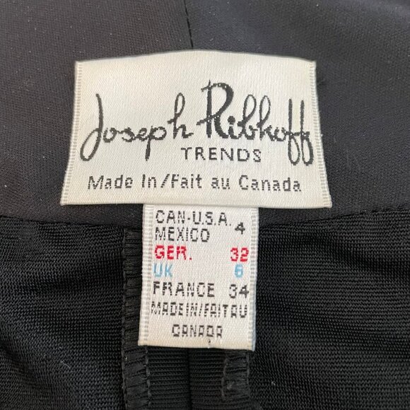 Joseph Ribkoff Trends Classic Slvless V Neck Lined Top Diamond Detail Blk Sz 4 - Picture 7 of 8